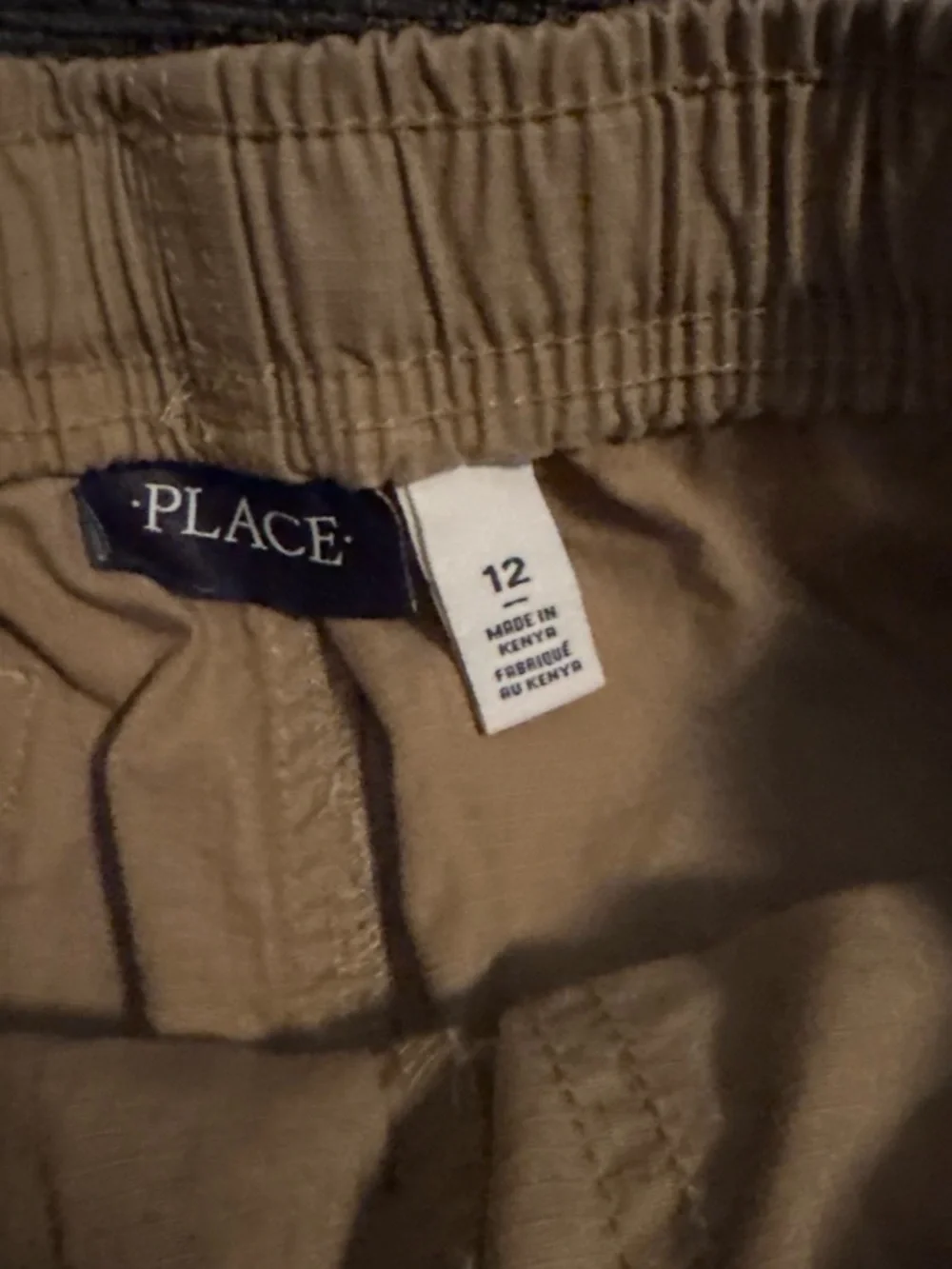 The Children's Place Navy and Khaki Elastic-Waist Cargo Shorts
